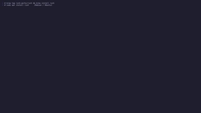 Installing Rysh preview